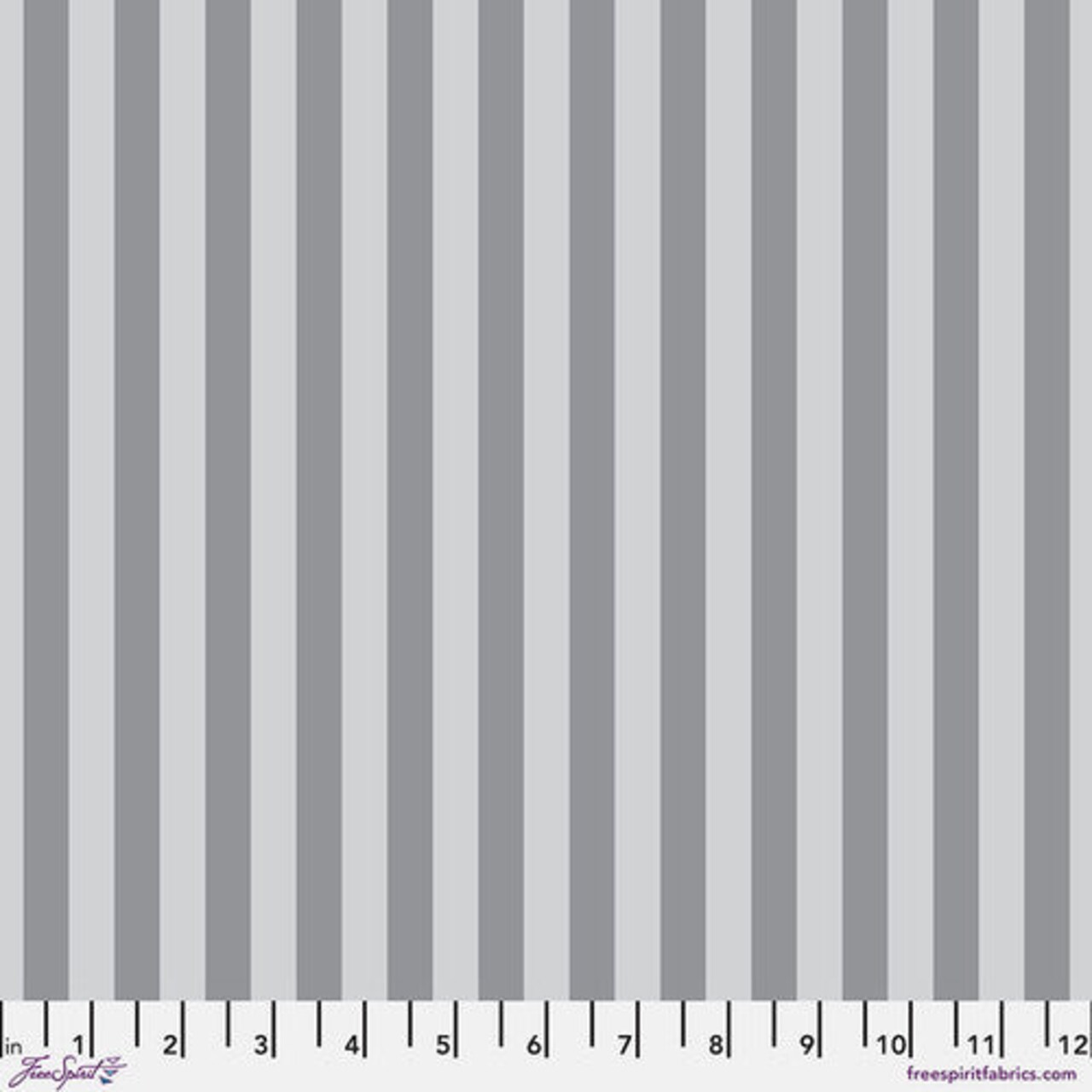 Fabric FreeSpirit Tula Pink Fog Tent Stripe True Colors Graywork by the Quarter Yard PWTP069.FOG